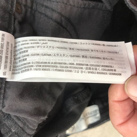 Abercrombie & Fitch Womens Jeans Size 6S Super Skinny Black Denim Casual Ankle - Picture 11 of 16